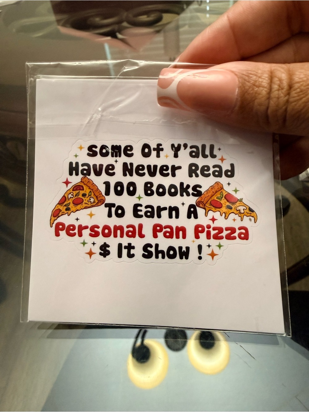 Personal Pan Pizza Sticker - Reading Reward